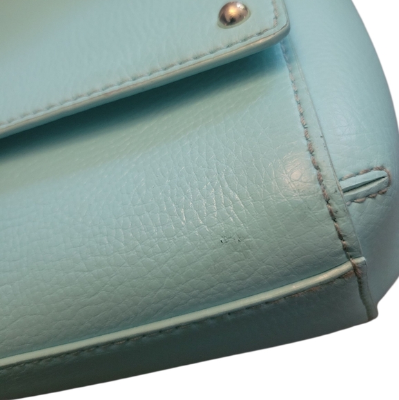 Kate Spade Sanders Place Avva Turquoise Studded Leather Crossbody Bag Purse EUC - Picture 10 of 16